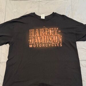 Harley-Davidson Black and Orange Short Sleeve Tee